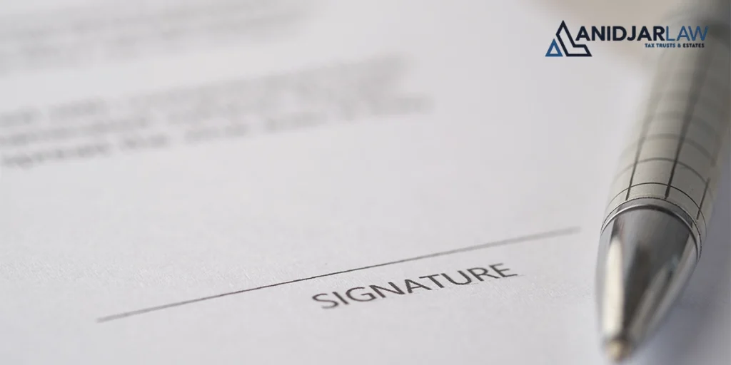 Florida Durable Power of Attorney document and estate planning concept