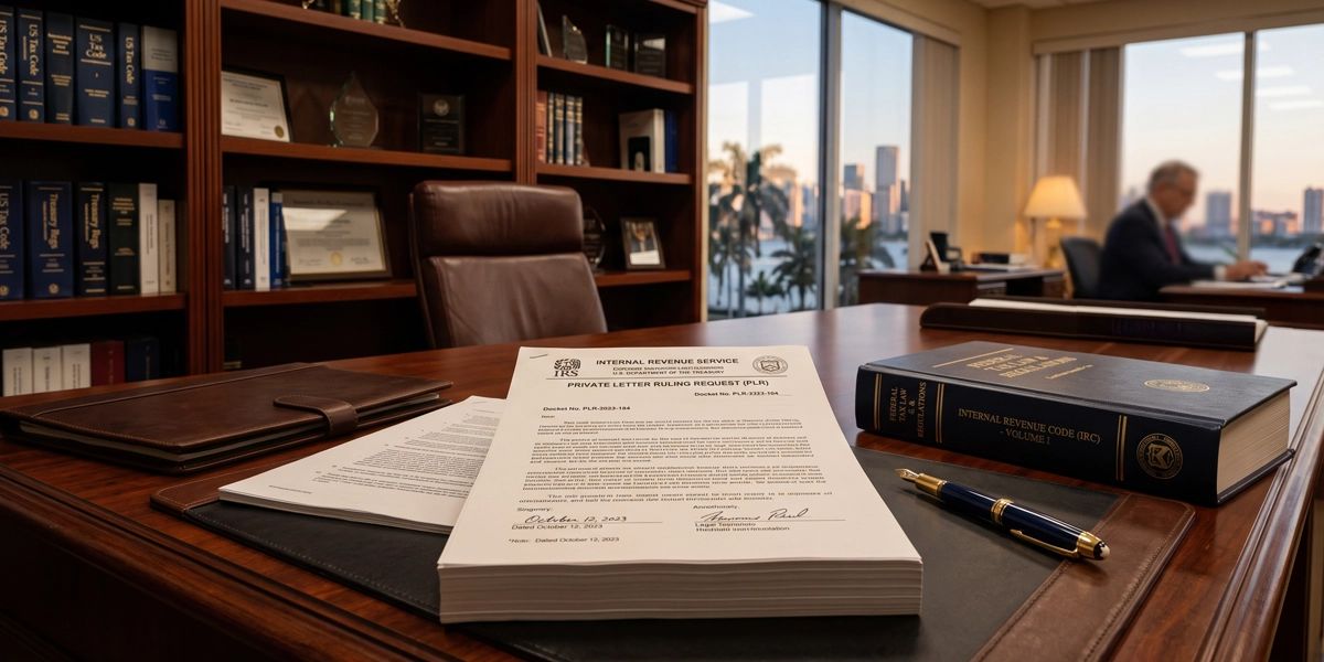 A private letter ruling provides binding IRS
